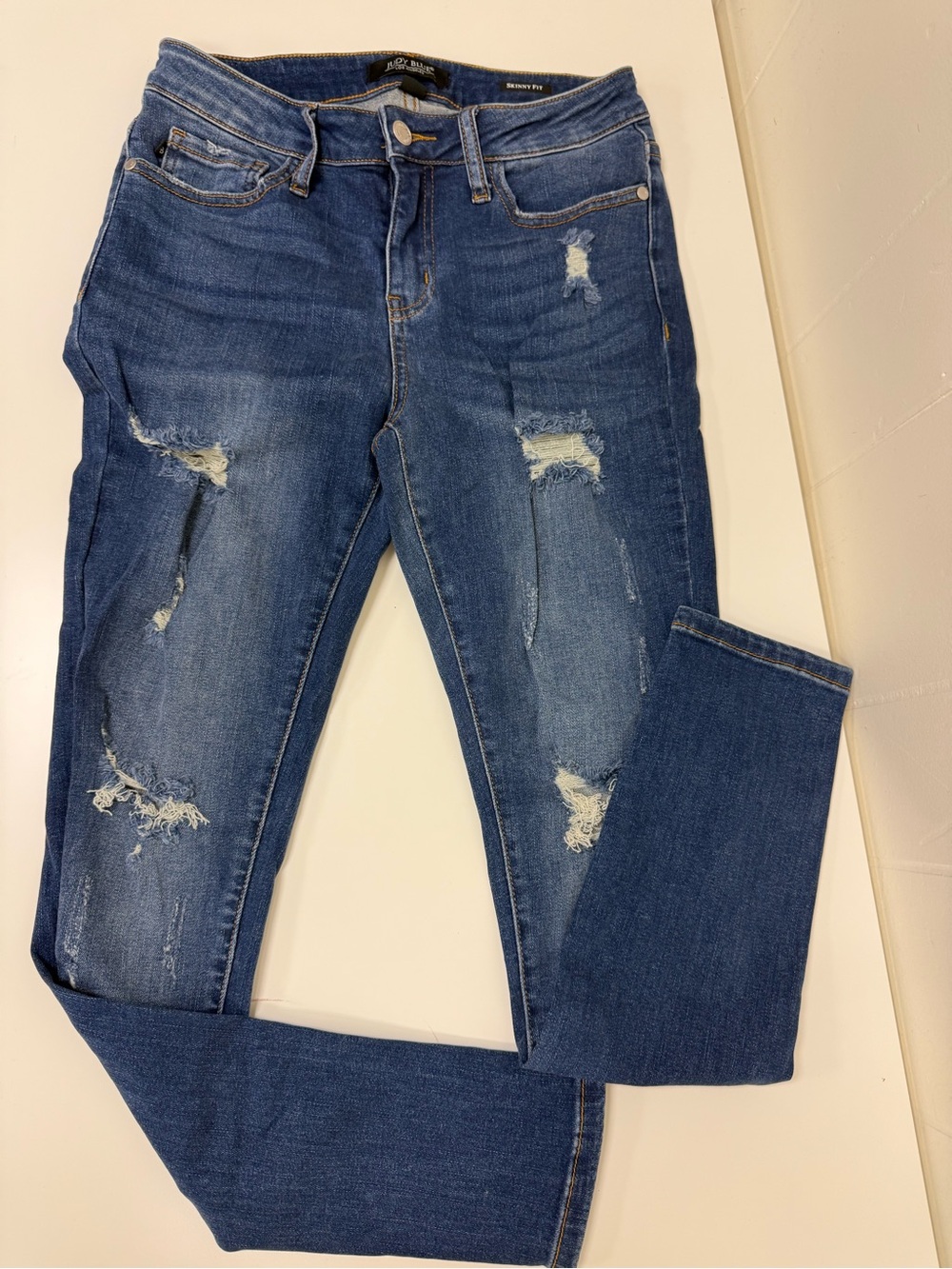 Judy blue Distressed Skinny Jeans - Blue